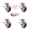 Service Caster 6 Inch Kingpinless Poly on Aluminum Caster Set with Brakes and Swivel Locks SCC SCC-KP30S620-PAR-SLB-BSL-4 - alternate 2